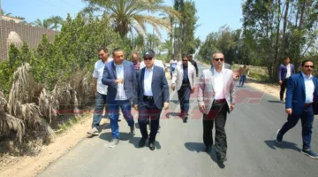 تفقد أعمال رصف ورفع كفاءة طريق "الكوربة الشهابية بلطيم" 
