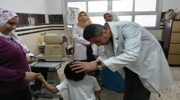 جامعة بنها تنظيم طبية متخصصة في أمراض العيون بمدرسة المكفوفين ببنها