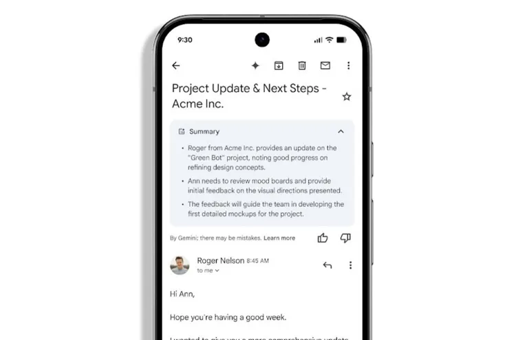 جوجل تضيف وظيفة تلخيص الرسائل بشكل تلقائي في Gmail جوجل تضيف وظيفة تلخيص الرسائل بشكل تلقائي في Gmail