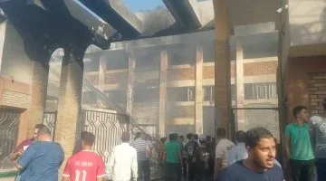 حريق هائل في مصنع مناديل بمدينة 6 أكتوبر (صور)