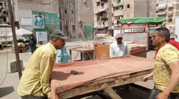 حملة واسعة لإزالة التعديات والأسواق العشوائية في حي الضواحي ببورسعيد | صور