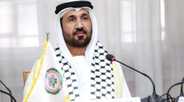 رئيس البرلمان العربي يبارك لناصري بمناسبة انتخابه رئيسًا لمجلس الأمة الجزائري.