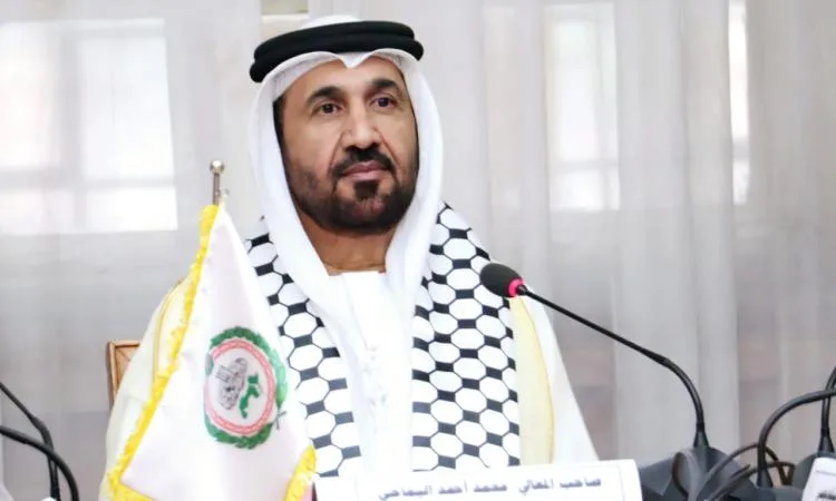رئيس البرلمان العربي يبارك لناصري بمناسبة انتخابه رئيسًا لمجلس الأمة الجزائري.