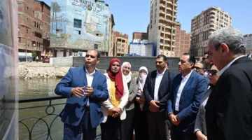 رئيس الوزراء يتفقد أعمال تطوير كورنيش ترعة القاصد