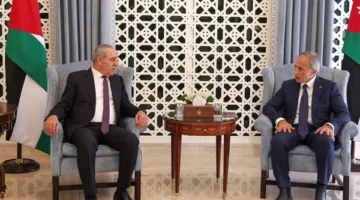 رئيس وزراء الأردن يستقبل نائب الرئيس الفلسطيني: نتعامل مع جميع محاولات التهجير