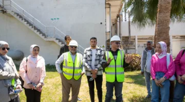 زيارة طلاب “كلية الهندسة بالإسكندرية” لمحطة معالجة مياه الصرف الصحي الشرقية.