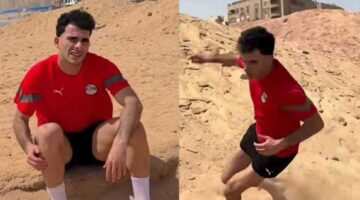 زيزو يستعد للمونديال بالتدريب على الرمال