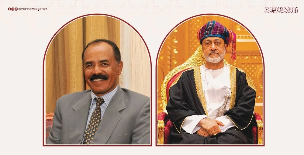 سلطان البلاد يبارك رئيس إريتريا