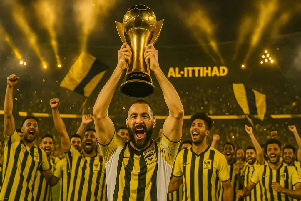 جماهير الاتحاد تستعد للاحتفال بإنجاز الدوري السعودي التاريخي جماهير الاتحاد تستعد للاحتفال بإنجاز الدوري السعودي التاريخي