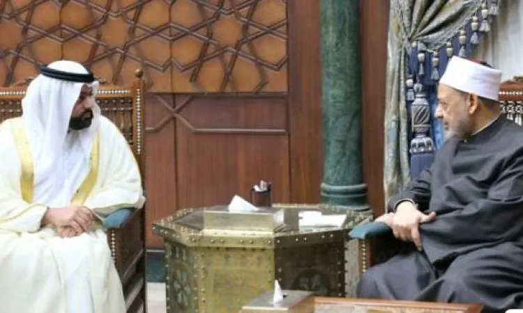 شيخ الأزهر يلتقي ولي عهد الفجيرة للبحث في آليات تعزيز استقرار الأسرة.