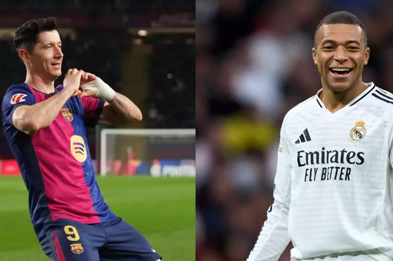 صراع ثنائي بين ليفاندوفسكي ومبابي.. جدول ترتيب هدافي الدوري الإسباني صراع ثنائي بين ليفاندوفسكي ومبابي.. جدول ترتيب هدافي الدوري الإسباني
