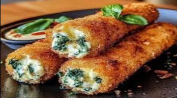 طريقة عمل كورنيه الجبنة والسبانخ بشكل جديد