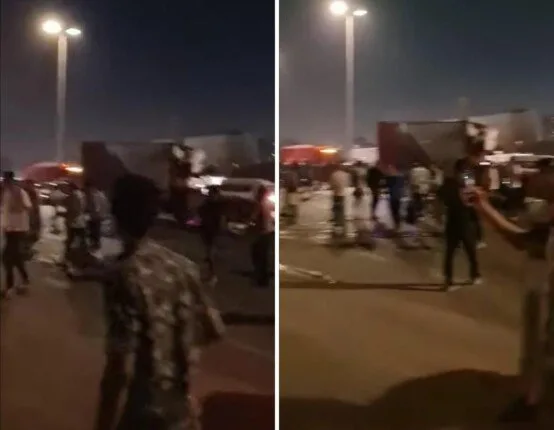 عاجل| أنباء عن وقوع حادث على طريق السلام | فيديو عاجل| أنباء عن وقوع حادث على طريق السلام | فيديو
