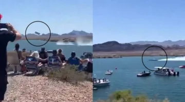 فيديو – طارا من القارب في الهواء في مشهد مذهل !!