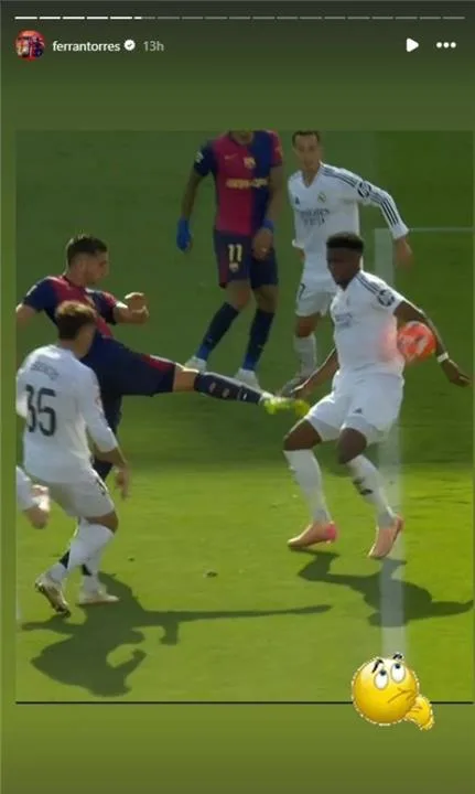 فيران توريس يعبر عن استيائه من حكم الكلاسيكو بسبب تصرفه تجاه لاعب ريال مدريد فيران توريس يعبر عن استيائه من حكم الكلاسيكو بسبب تصرفه تجاه لاعب ريال مدريد