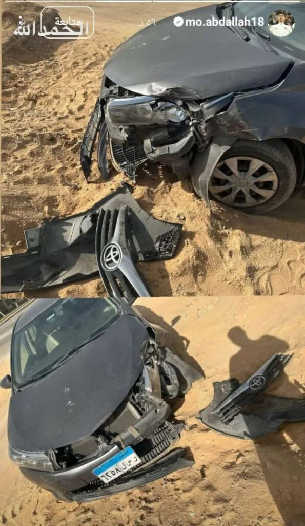 لاعب منتخب مصر يواجه حادث سيارة خطير لاعب منتخب مصر يواجه حادث سيارة خطير
