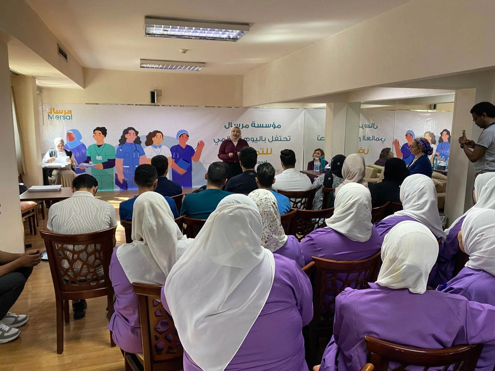 مؤسسة مرسال الخيرية، عضو في التحالف الوطني، تُقدّم التقدير لفرق التمريض. مؤسسة مرسال الخيرية، عضو في التحالف الوطني، تُقدّم التقدير لفرق التمريض.
