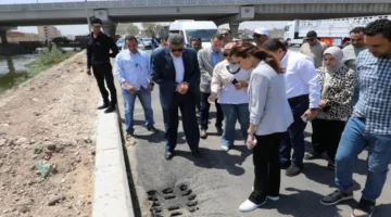 محافظ الجيزة يقوم بجولة تفقدية لمشروع توسيع ورصف طريق المريوطية.