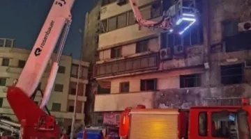 محافظ القاهرة: تشكيل لجنة لفحص عقار  النزهة المتضرر من حريق ميدان تريومف