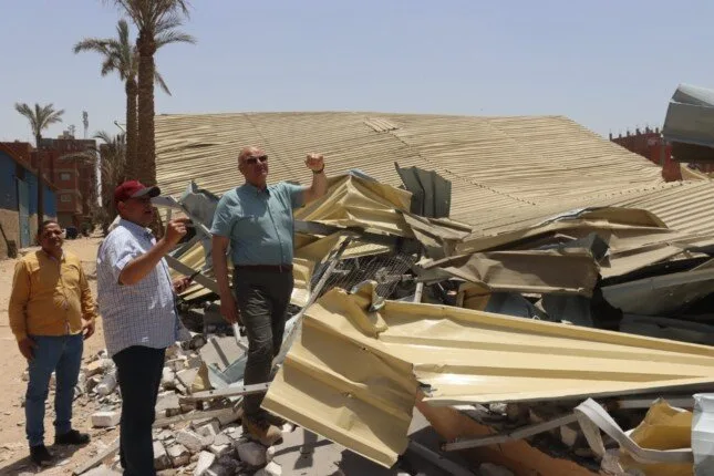محافظ القليوبية يشارك في حملة إزالة كاملة لتعديات الأراضي الزراعية في قرية القلج بالخانكة