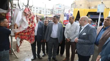 محافظ بني سويف يتفقد تقدم العمل في معرض اللحوم والمنتجات الأساسية