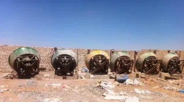 محافظة أسوان تتخلص من 50 طاحونة وكسارة مستخدمة في استخراج الذهب في قريتي عنيبة وخريت.