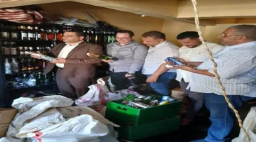 محافظة الجيزة تضبط 7000 زجاجة مشروبات كحولية داخل منشأة غير مرخصة بالشيخ زايد