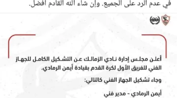 محلل أداء الزمالك الجديد يكشف موعد انضمامه لجهاز أيمن الرمادي