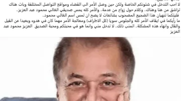 محمود سعد يلزم نجلي محمود عبد العزيز بإنهاء الضجيج
