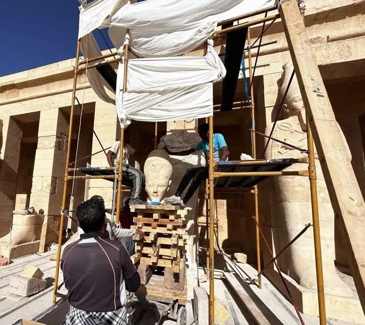 مصدر في الآثار: إتمام ترميم أكثر من 20 تمثالًا تاريخيًا في معبد حتشبسوت بالأقصر مصدر في الآثار: إتمام ترميم أكثر من 20 تمثالًا تاريخيًا في معبد حتشبسوت بالأقصر
