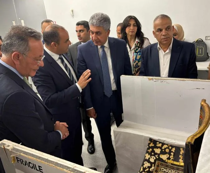المتحف المصري الكبير يستقبل 163 قطعة من كنوز توت عنخ آمون استعدادا للافتتاح الرسمي المتحف المصري الكبير يستقبل 163 قطعة من كنوز توت عنخ آمون استعدادا للافتتاح الرسمي