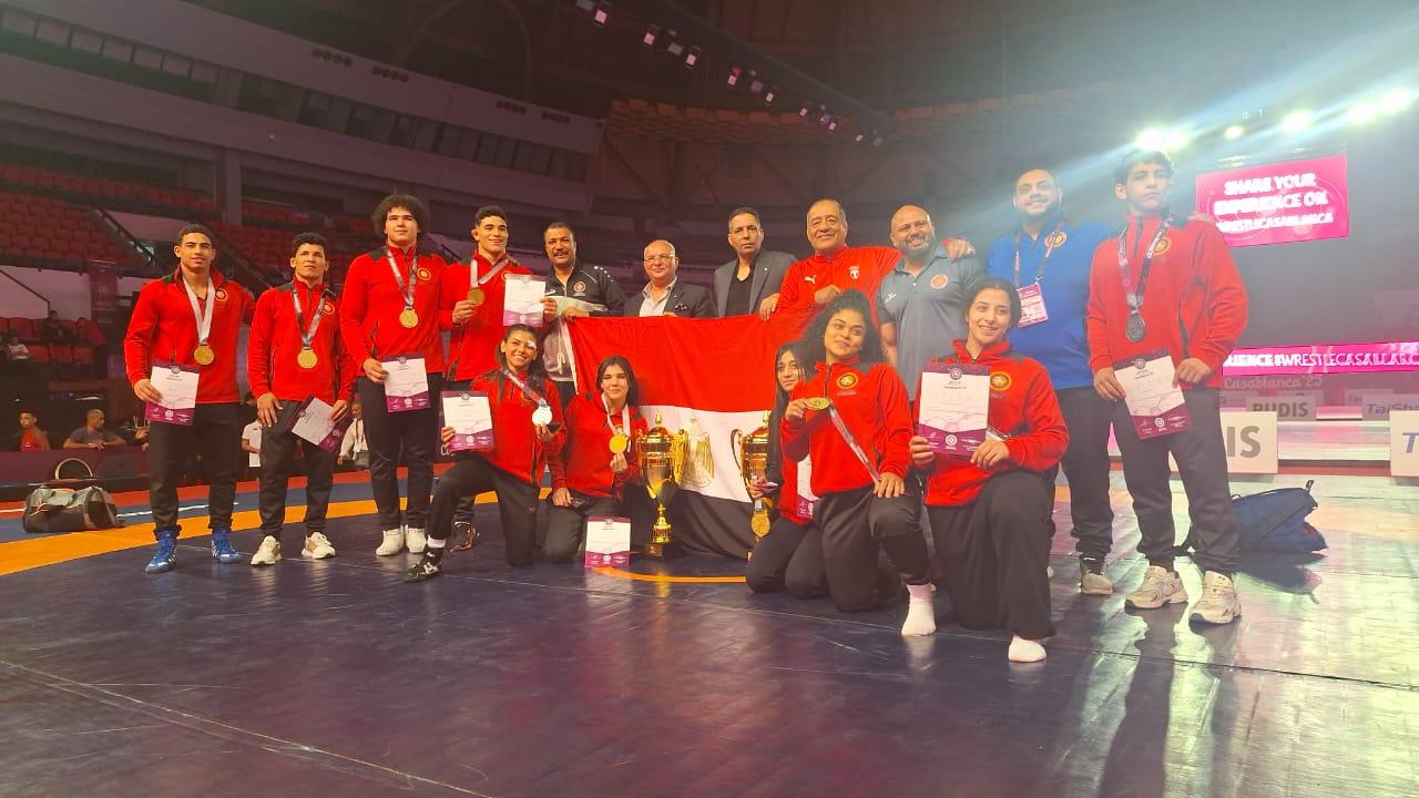 منتخب مصر يحقق 14 ميدالية في اليوم الرابع من بطولة إفريقيا للمصارعة منتخب مصر يحقق 14 ميدالية في اليوم الرابع من بطولة إفريقيا للمصارعة