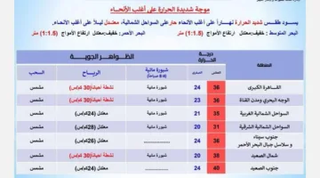 موجة شديدة الحرارة.. الأرصاد تكشف حالة الطقس غدا الجمعة 9 مايو 2025