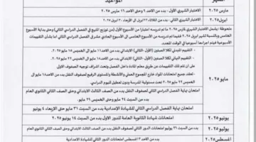 موعد انطلاق امتحانات الثانوية العامة 2025