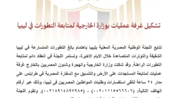 وزارة الخارجية تُنشئ لجنة لرصد الأحداث في ليبيا