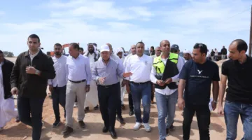 وزير النقل يراقب تقدم مشروع إنشاء خط سكك حديد «بئر العبد – العريش»