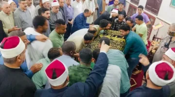 وفد من أوقاف الدقهلية يواسي في وفاة الشهيد البطل خالد محمد شوقي