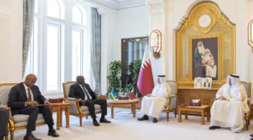 رئيس الوزراء ووزير الخارجية يستقبل وزير الخارجية والتعاون الدولي من جمهورية رواندا