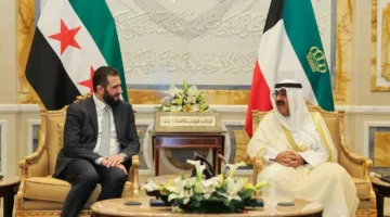 أمير الكويت ورئيس سوريا يناقشان العلاقات الثنائية والتطورات الإقليمية والدولية الراهنة