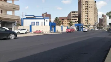 صور: رصف شارع نادي بلدية المحلة الكبرى في الغربية