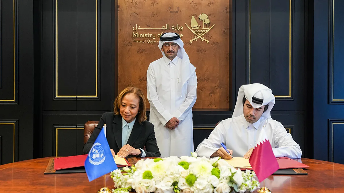 وزارة العدل ومركز الأمم المتحدة للتدريب والبحث يبرمان اتفاقية لإطلاق برنامج تدريبي متقدم في مجالي العدالة والقانون. وزارة العدل ومركز الأمم المتحدة للتدريب والبحث يبرمان اتفاقية لإطلاق برنامج تدريبي متقدم في مجالي العدالة والقانون.