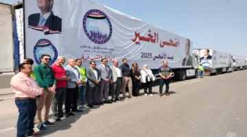 في إطار قافلة أضحية الخير.. توزيع 13 طنًا من اللحوم و35 ألف كرتونة من المواد الغذائية في الشرقية