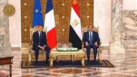 “ماكرون” يثني على جهود الحكومة والشعب المصري في alleviating the suffering of the Palestinian people.