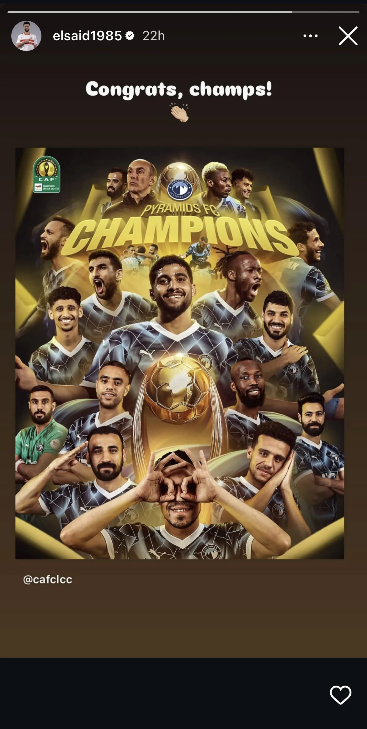 عبد الله السعيد يرسل تحية لبيراميدز عقب الفوز بدوري أبطال إفريقيا عبد الله السعيد يرسل تحية لبيراميدز عقب الفوز بدوري أبطال إفريقيا