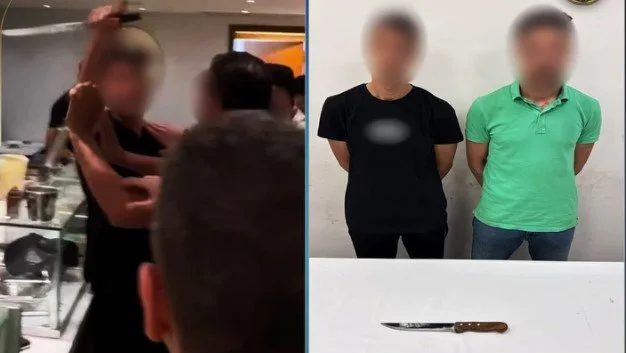 إلقاء القبض على موظف في مطعم بسبب تهديده بسلاح أبيض أثناء مشاجرة مع الزبائن إلقاء القبض على موظف في مطعم بسبب تهديده بسلاح أبيض أثناء مشاجرة مع الزبائن