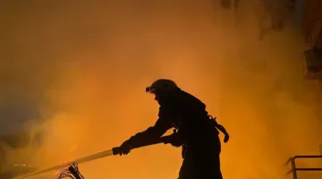 إطفاء حريق في خط أنابيب الغاز الطبيعي بكركوك