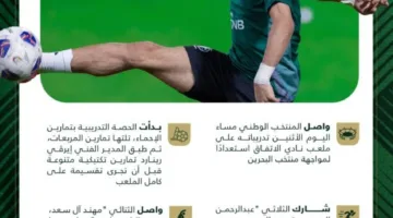 الأخضر يجهز نفسه لملاقاة البحرين في تصفيات كأس العالم