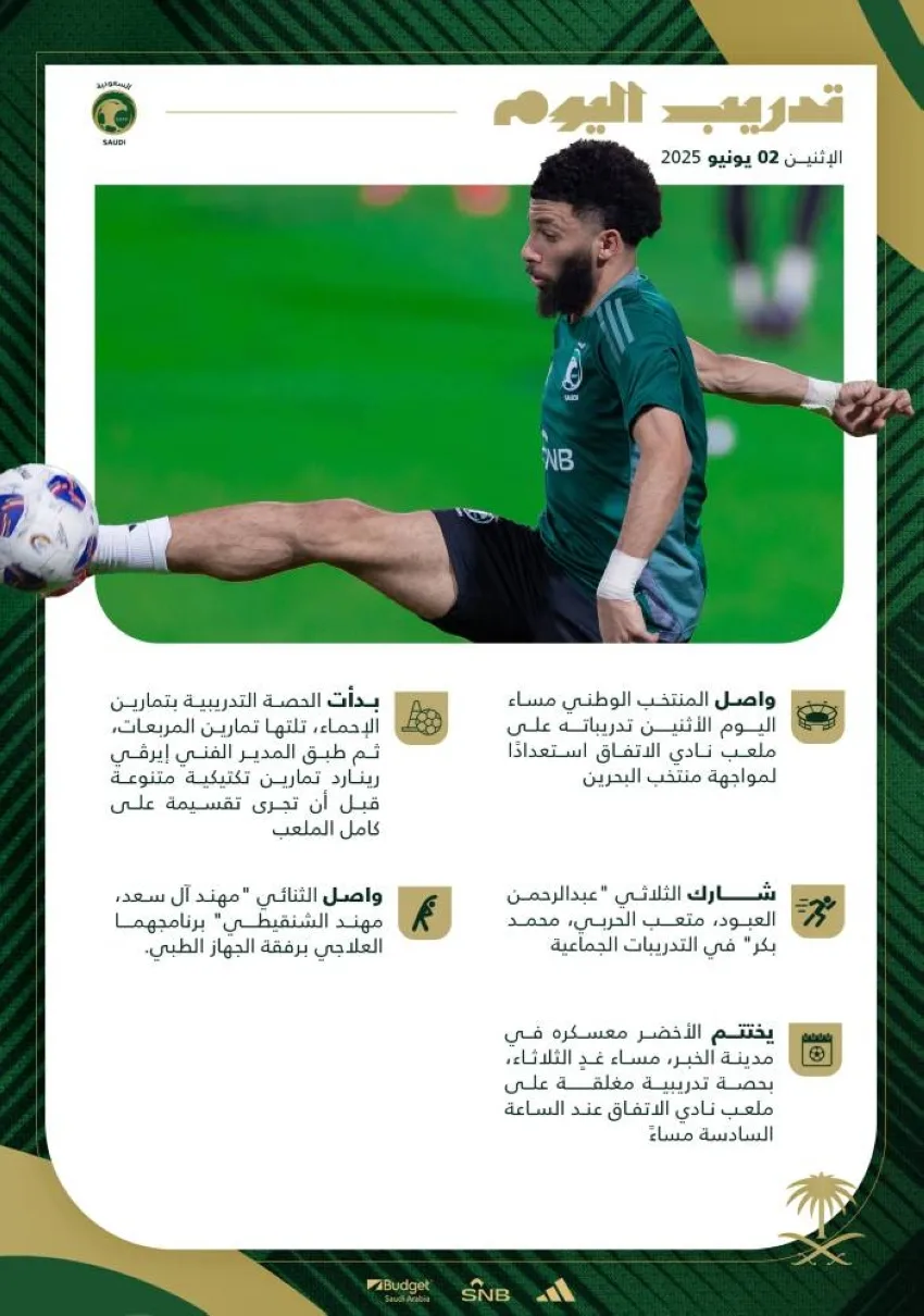 الأخضر يجهز نفسه لملاقاة البحرين في تصفيات كأس العالم الأخضر يجهز نفسه لملاقاة البحرين في تصفيات كأس العالم