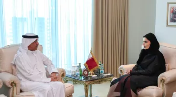 وزير الدولة للتعاون الدولي يودع السفير الكويتي