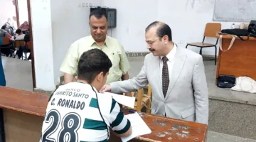 نائب رئيس جامعة بنها يزور لجان امتحانات الفصل الدراسي الثاني